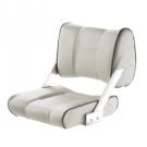 Seat helm FERRY CHTBSW moveable double sided backrest anodized aluminium hinges & white
