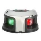 Light navigation oval 2NM LED SS bi colour vertical mount pair for 20m boat