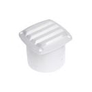 Vent louvred 85 x 85 mm tubed White plastic