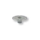 Base flush mount dia.160mm for 40mm column dia. satin anodized aluminium 49 mm built-in depth