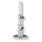 Table column manual 340-670mm adjustable height column Dia.100/76/60 mm base Dia.300mm ribbed Aluminium