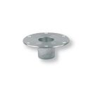 Base flush mont dia.220mm for 76mm column dia. satin anodized aluminium 76 mm built-in depth