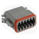 Kit plug for DT 12 cavity Deutsch connector for 20-24 AWG wire includes housing only (pack of 5pc)