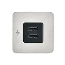 Dual USB-C Interior Charging Socket - SS316 Stainless Steel