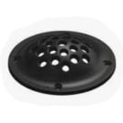 Strainer round black 1-1/4