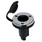 Base plug-in type 2 pin CP Brass black polymer 1045 series for pole lights