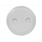 Deck Plate White ABS 188mm ID x 222mm OD Self-Centering Thread Waterproof O-Ring