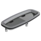 Porthole PXF 456x215mm cut-out anodized Aluminium frame with mosquito screen CE certified A-III