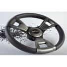 Steering Wheel 013 Dia.350 black rim & spokes including Aluminium keyed hub