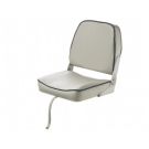 Seat classic FISHERMAN CHFSWW foldable white with blue seam artificial leather upholstery Suplied without pedestal. Fits all pedestals.