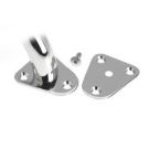 Frontal montage triangle 54x63mm SS316 electro polished for hand rail Dia. 25 mm