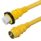 Shore power 75 ft 50A 125/250V (Y) 4 wire cordset in box pack yellow colour