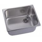 Sink Square SS 350x350x150mm Mirror Polished with Drain Cover No Waste Kit