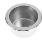 Can & bottle holder cut out Dia. 69mm SS316 electro polished