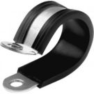 Clip rubber lined ID 19mm SS304 band width 13mm screw size 5mm (pack of 10pcs)