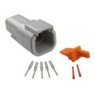 Repair pack DTM 8 cavity receptacle includes 1 x 8 way receptacle, 1 x 8 way wedge lock & 10 x pins & 4 x red cavity plug