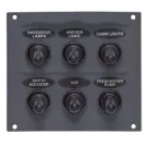 Panel waterproof Black 6 switch