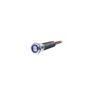 Switch BTSMTSW-24L/B On/Off 24V Blue LED low amp SS316 programmable (at 2.5/5/7.5/10A) resettable push button