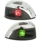 Light navigation oval 1NM LED SS red/green vertical mount pair for 12m boat