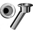 Rod cup holder SS316 round top 30 deg. No rod Drain