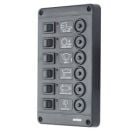 Panel P6CB24 6 way 24V (with 6 x10A breakers and backlit LED)