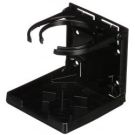 Drink holder fold-up black 2 rings polycarbonate 4-5/8