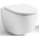 Toilet SKY 12V without bidet kit water inlet device & flush control (White) with soft close seat & cover Wall Mount