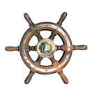 Steering Wheel type 01 Dia. 400 mm Brass fitting 6 Spoke teak wheel & rim