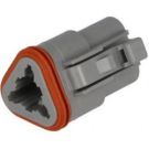 Kit plug for DT 3 cavity Deutsch connector for 20-24 AWG wire includes housing only (pack of 10pc)