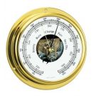 Barometer Brass 155mm Poseidon White Dial
