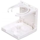 Drink holder fold-up white 2 rings polycarbonate 4-5/8