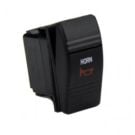 Horn push button momentary M-126 12/24V 20A 32x21mm cut-out plastic includes sealing gasket