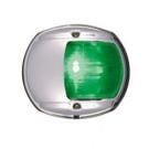 Navigation Stbd 12V chromed Brass with black polymer base vertical mount side light