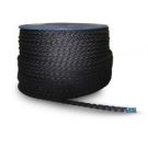 Rope polyester Dia. 12mm 12 strand braided Black 2200kg breaking load
