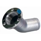 Deck filler body 45 deg. bend Dia. 50 mm hose SS316L polished