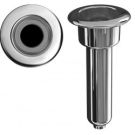 Rod cup holder SS316 screwless 0 deg. rod Drain 3/8