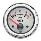 Voltmeter VLT24W white 24V (20-32V) cut-out Dia. 52 mm