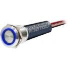 Switch BTSMTSW-H/B On/Off 12V Blue LED high amp SS316 programmable (at 12.5/15/17.5/20A) resettable push button