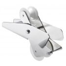 Bow Roller hinged for 13mm chain max (430x160x24mm) SS316 body & nylon roller
