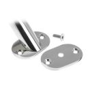 Frontal montage oval 42 x 64 mm SS316 electro polished for hand rail Dia. 25 mm