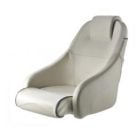 Seat helm KING CHFUSW flip-up squab with White artificial leather upholstery without pedestals