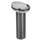 0° White Stainless Steel Flush Mount Rod Holder 2