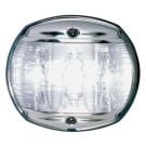 Navigation mast 12V LED chromed Brass with black polymer base vertical mount side light
