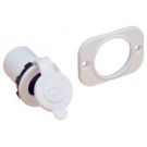 Receptacle 12V White with mounting plate SeaLink Deluxe series