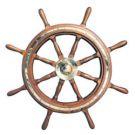 Steering Wheel type 09 Dia. 750 mm Chrome fitting 8 spoke teak wheel & rim