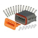 Repair pack DT 12 cavity plug includes 1 x 12 way plug, 1 x 12way wedge lock, 14x socket & 6 x cavity plug