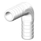 Hose connector 90 deg. White 19 mm GRP