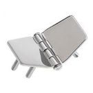 Hinge 40 x 76 mm centred 20 mm stud SS316 electro polished