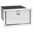 Refrigerator inox CR36L 12/24V vent cooling, direct evaporator, inox door with 4 side fixing frame