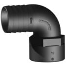 Hose connector 90 deg Black 1/2